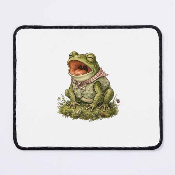 Item preview, Whimsical Singing Frog with Floral - Screaming froggy  designed and sold by SOUFIANE1991.