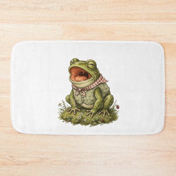 Item preview, Whimsical Singing Frog with Floral - Screaming froggy  designed and sold by SOUFIANE1991.