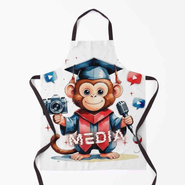Item preview, Cute Monkey Media and Journalism Graduate designed and sold by AQUILAKREO.