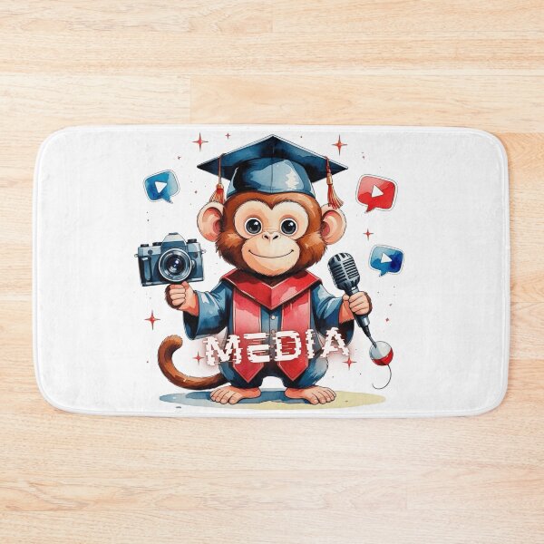 Item preview, Cute Monkey Media and Journalism Graduate designed and sold by AQUILAKREO.