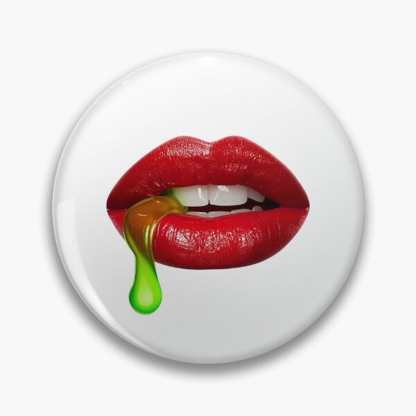 Item preview, Asymmetric Neon Toxic Drip Lips - Edgy Dark Aesthetic designed and sold by LoveIsPoison.