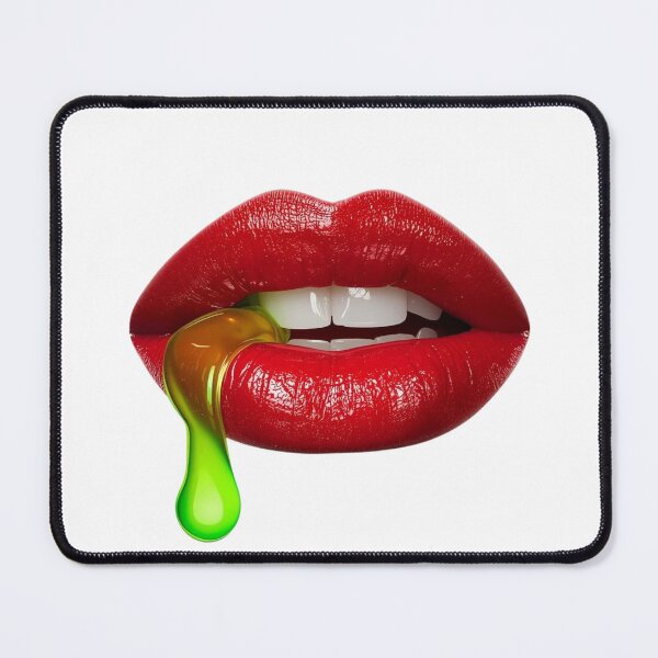 Item preview, Asymmetric Neon Toxic Drip Lips - Edgy Dark Aesthetic designed and sold by LoveIsPoison.