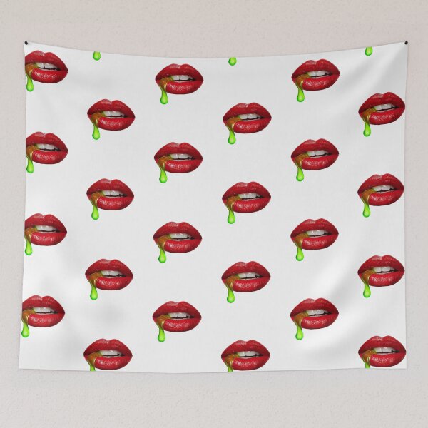 Item preview, Asymmetric Neon Toxic Drip Lips - Edgy Dark Aesthetic designed and sold by LoveIsPoison.