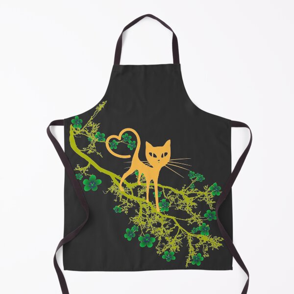 Item preview, Love Cat with Heart Tail on Floral Branch designed and sold by busurman.