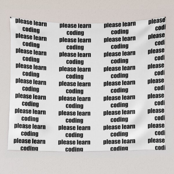 Item preview, Please Learn Coding Minimalist Typography Design designed and sold by shufflik.