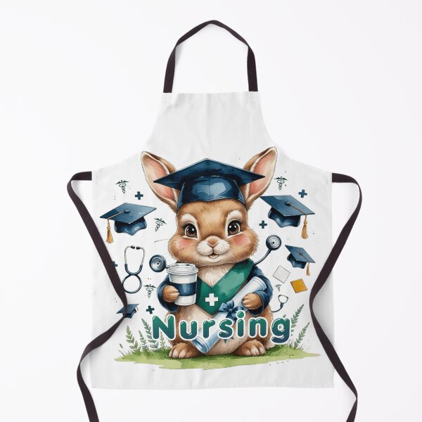 Item preview, Watercolor Bunny Nursing School Graduate designed and sold by AQUILAKREO.
