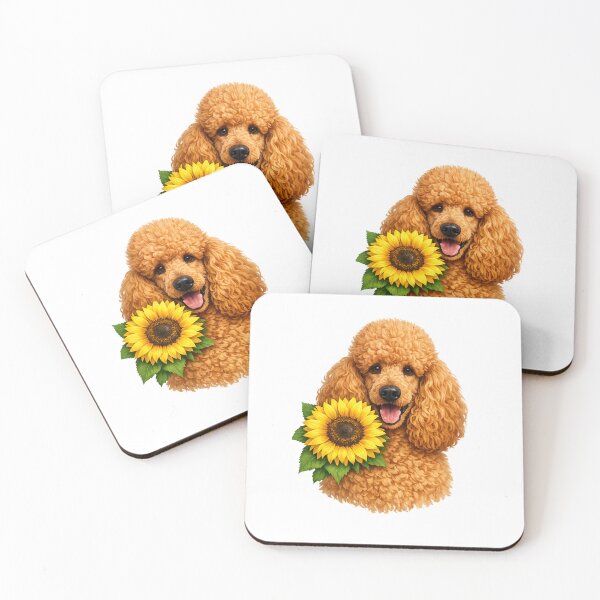 Item preview, Cute Apricot Poodle with sunflower designed and sold by Silver  Stone.
