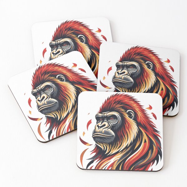 Item preview, red graphic gorilla designed and sold by aliraweb.