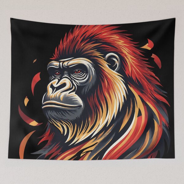 Item preview, red graphic gorilla designed and sold by aliraweb.