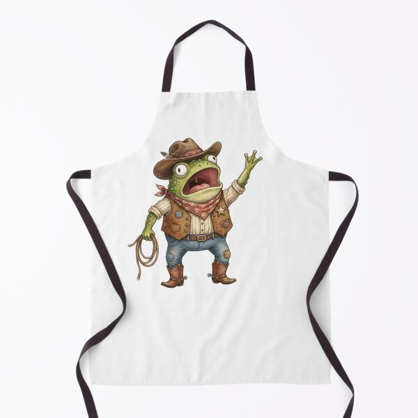 Item preview, Funny Cowboy Frog Yelling – Cute Wild West Frog designed and sold by SOUFIANE1991.
