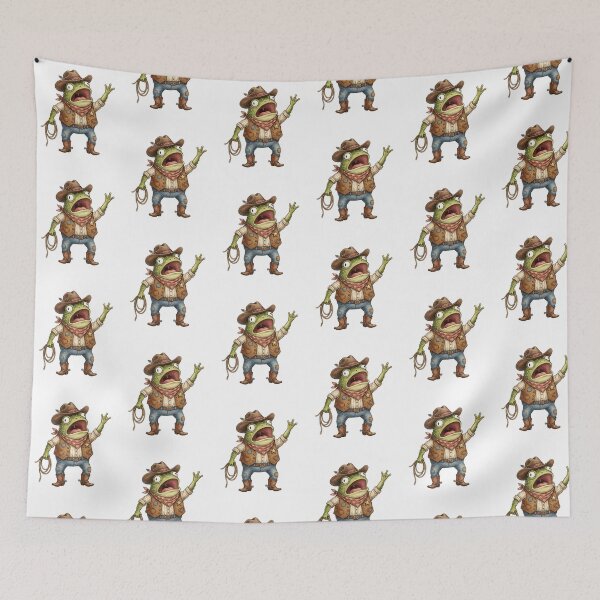 Item preview, Funny Cowboy Frog Yelling  – Cute Wild West Frog designed and sold by SOUFIANE1991.