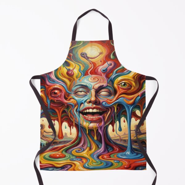 Item preview, Psychedelic Surreal Mindscape with Melting Faces and Vibrant Colors designed and sold by FotoworldEdel.