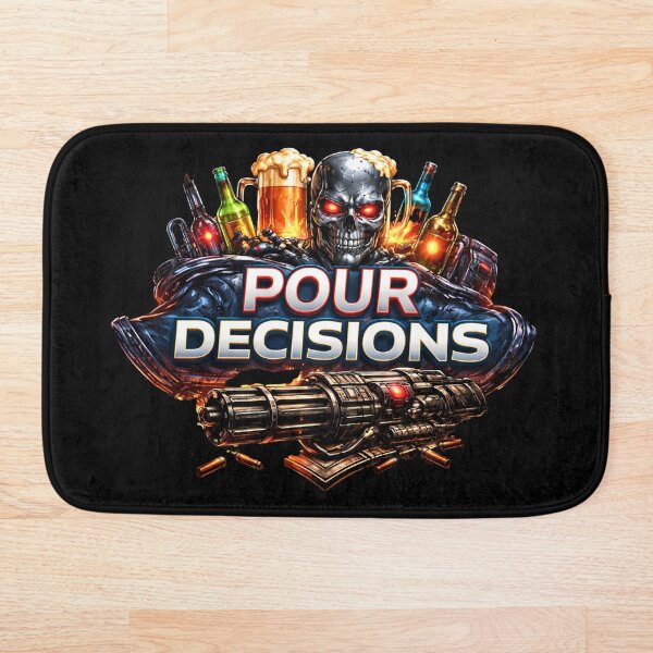 Item preview, Pour Decisions Terminator Logo — Dark Sci-Fi Bar Art designed and sold by A Sinister Sly.