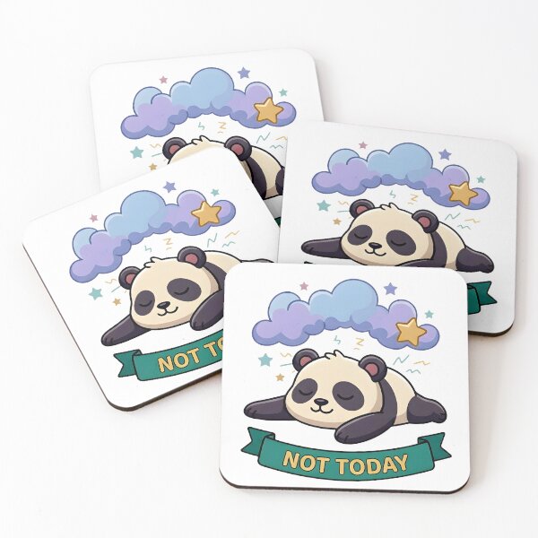 Item preview, Lazy Panda Sleeping Under Clouds - Not Today Funny designed and sold by Oddly Blessed.