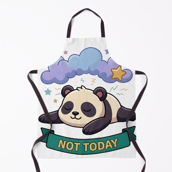 Item preview, Lazy Panda Sleeping Under Clouds - Not Today Funny designed and sold by Oddly Blessed.