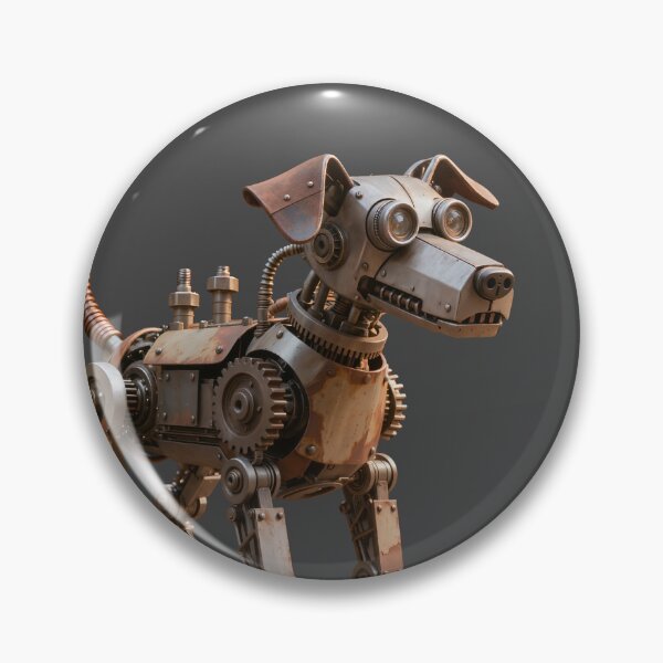 Item preview, Scrap Guardian – Scrappunk Dog designed and sold by SynthRaccoon.