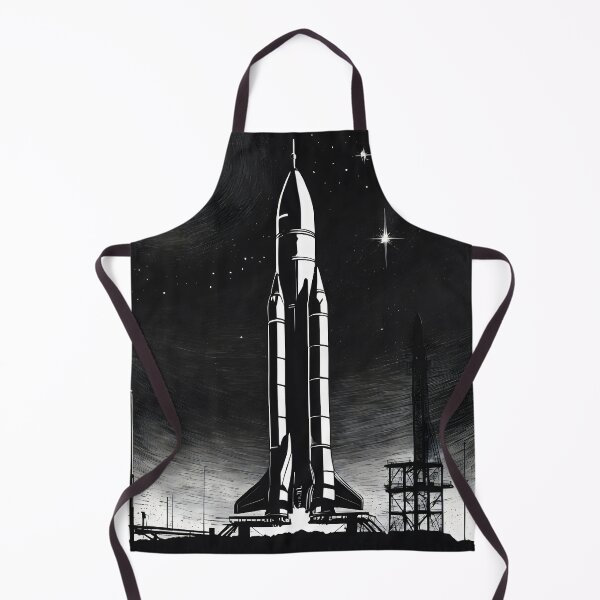 Item preview, Vintage Space Rocket at Dramatic Night Launch Site. designed and sold by MissYouONLY.
