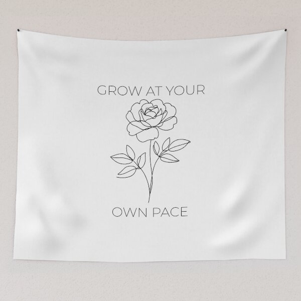 Item preview, Minimalist Wild Rose Line Art – Grow At Your Own Pace – Aesthetic Flower designed and sold by Phetuvov.