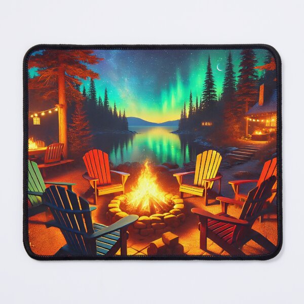 Item preview, Lakeside Bonfire Northern Lights designed and sold by NancyzKreations.