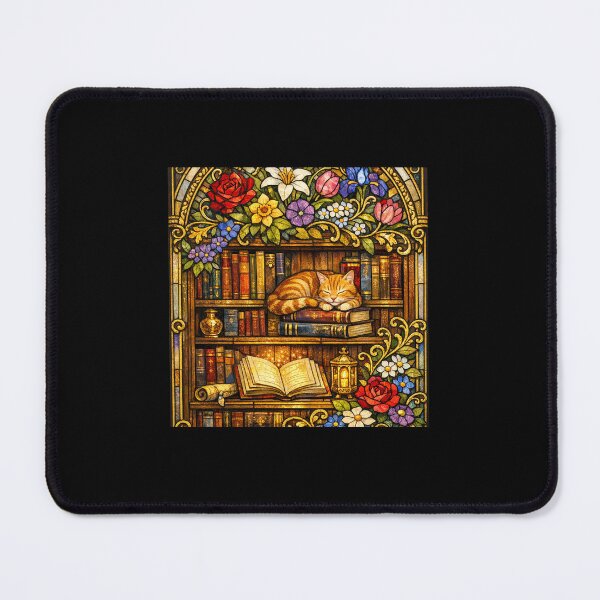 Item preview, Sleeping Kitty and Library Books designed and sold by Dreambigdigital.