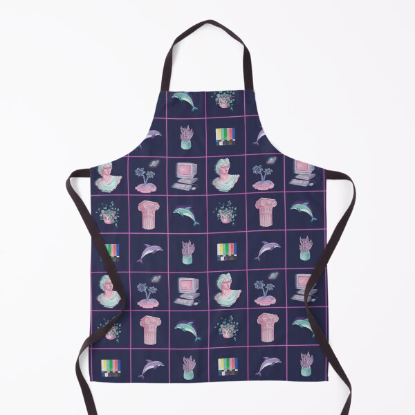 Item preview, Vaporwave Dreams in Watercolour - Tiles in Dark Blue, Pink, Purple, Turquoise designed and sold by Doodle Finch Designs.