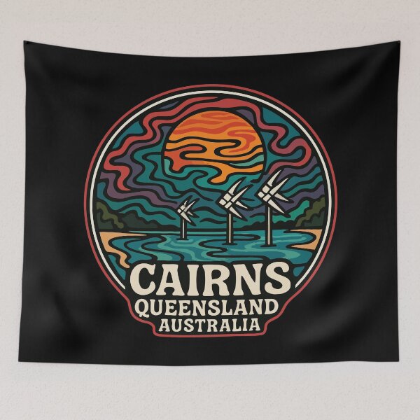Item preview, Cairns Queensland Australia Colorful Trippy Art Travel designed and sold by TomFrontierArt.