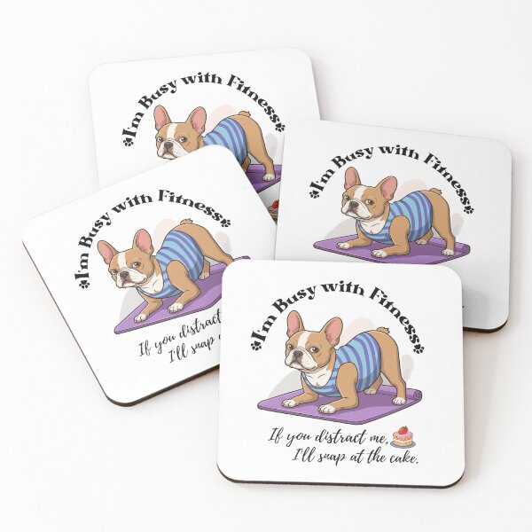 Item preview, I'm Busy with Fitness French Bulldog Gift for Dog Lovers. designed and sold by KojourinArt.