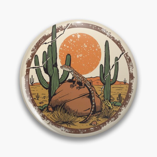 Item preview, Red Eyed Skink Desert Sunset Vintage Nature Illustration designed and sold by Willow & Ink.
