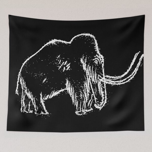 Item preview, Ice age Mammoth Cave painting from th Rouffignac cave in the Dordogne  designed and sold by bluefrog.