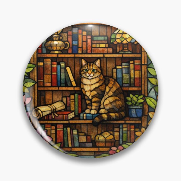 Artikelvorschau, Kätzchen im Bücherregal der Bibliothek entworfen und verkauft von Dreambigdigital.