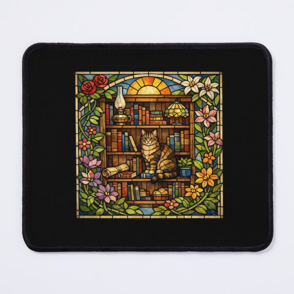 Item preview, Kitty in Library Books Shelf designed and sold by Dreambigdigital.
