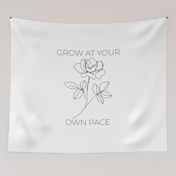 Item preview, Minimalist Wild Rose Line Art – Grow At Your Own Pace – Aesthetic Flower designed and sold by Phetuvov.