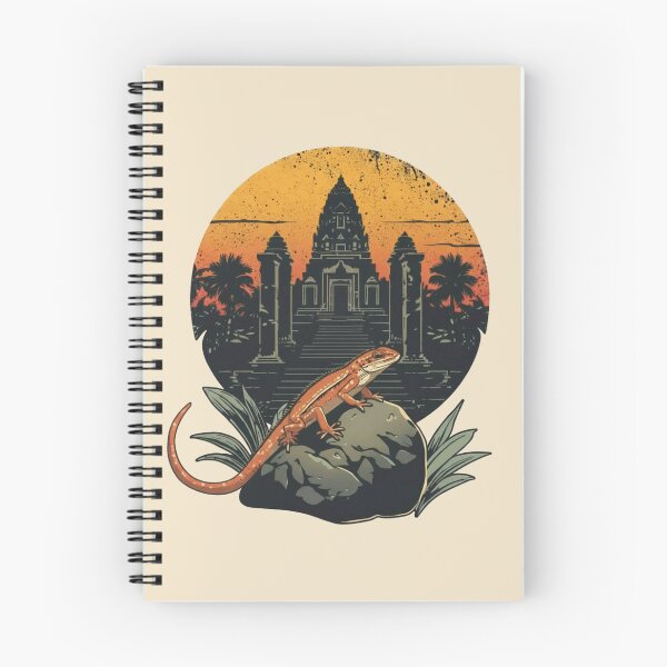 Item preview, Red Eyed Skink Ancient Temple Jungle Vintage Nature Art designed and sold by Willow & Ink.