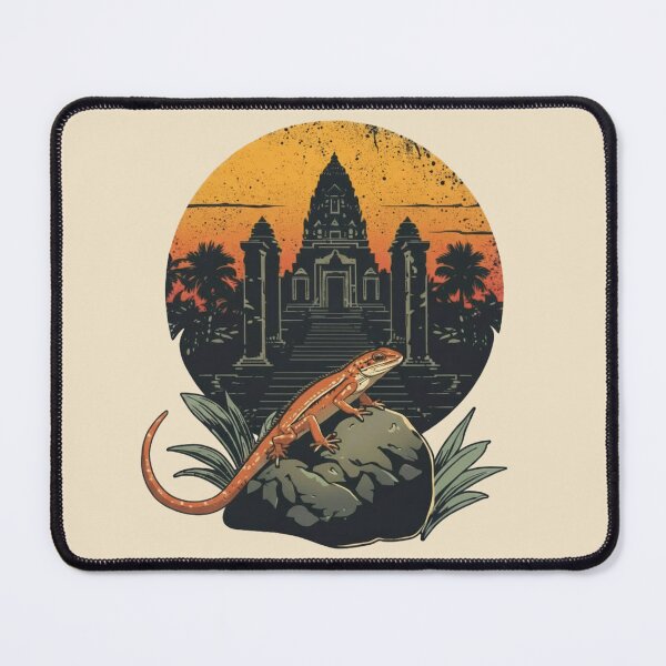 Item preview, Red Eyed Skink Ancient Temple Jungle Vintage Nature Art designed and sold by Willow & Ink.