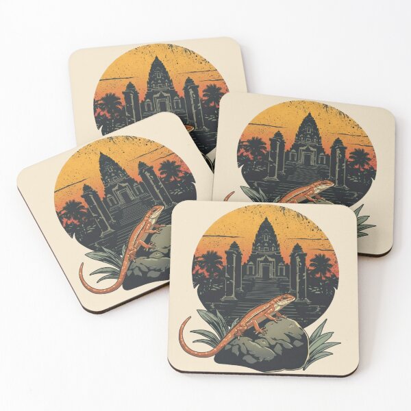 Item preview, Red Eyed Skink Ancient Temple Jungle Vintage Nature Art designed and sold by Willow & Ink.