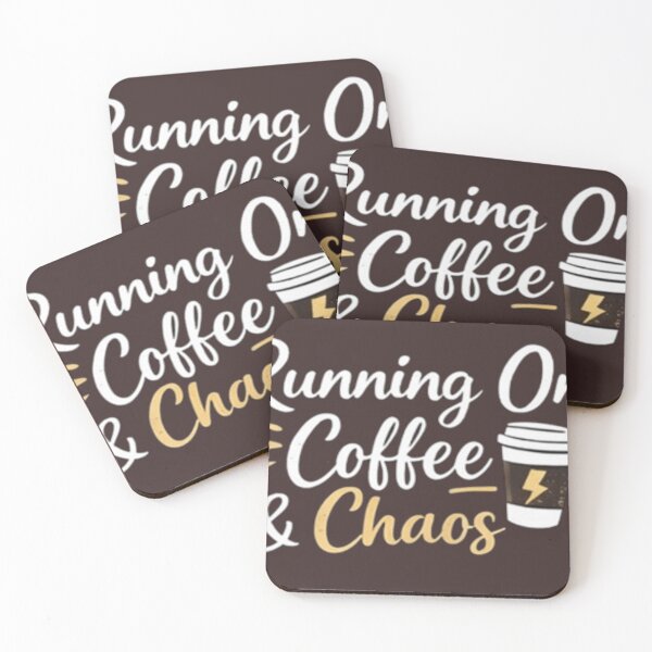 Item preview, Running On Coffee And Chaos Funny Busy Mom Life Shirt designed and sold by ShoopingAn.