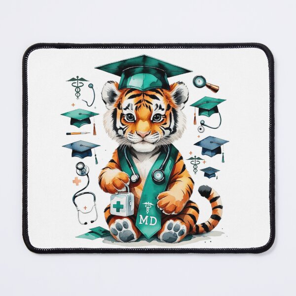 Item preview, Watercolor Tiger Medical School Doctor Graduate designed and sold by AQUILAKREO.
