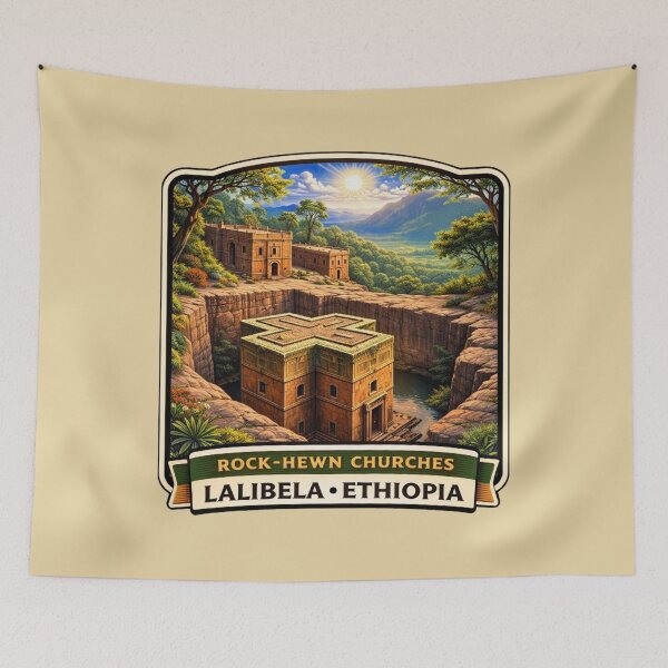 Item preview, Lalibela, Ethiopia - Rock Hewn Churches designed and sold by Myra365Art.