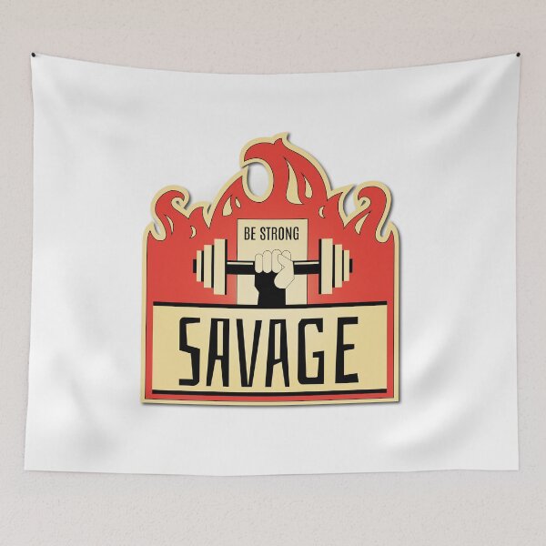 Item preview, Savage Gym Motivation Shirt | Be Strong Workout Design | Weightlifting Graphic Tee | Fitness Quote Shirt | Bodybuilding Gift designed and sold by amareshdas008.