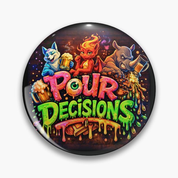 Item preview, Pour Decisions Character Logo — Neon Drip Official Art designed and sold by A Sinister Sly.