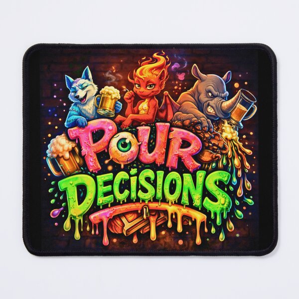 Item preview, Pour Decisions Character Logo — Neon Drip Official Art designed and sold by A Sinister Sly.