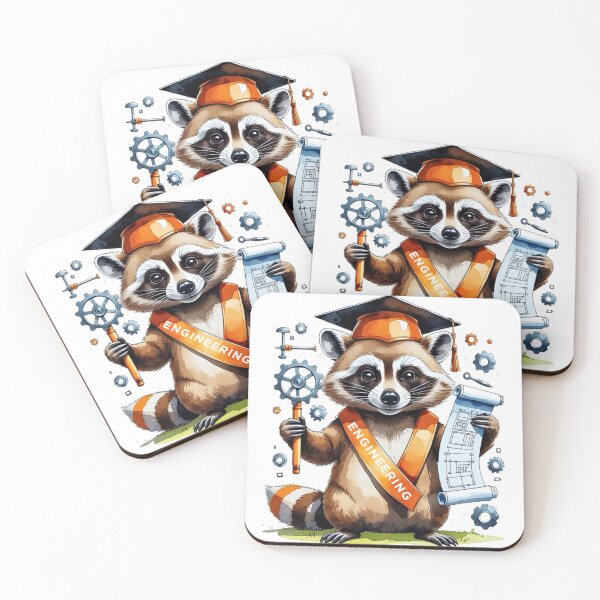Item preview, Cute Raccoon Engineering Major Graduate designed and sold by AQUILAKREO.