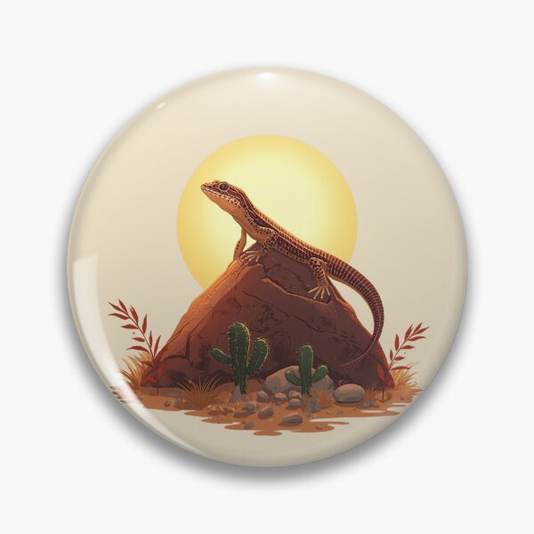Item preview, Red Eyed Skink Desert Sunset Clean Nature Illustration designed and sold by Willow & Ink.