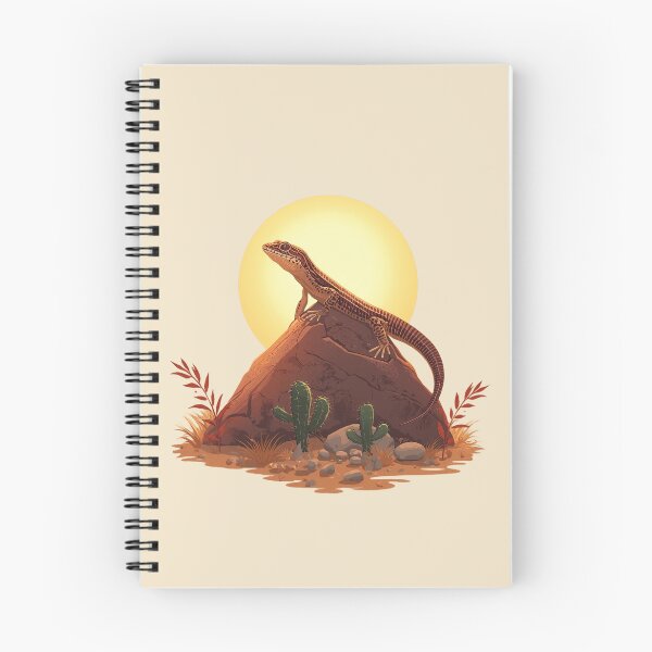 Item preview, Red Eyed Skink Desert Sunset Clean Nature Illustration designed and sold by Willow & Ink.