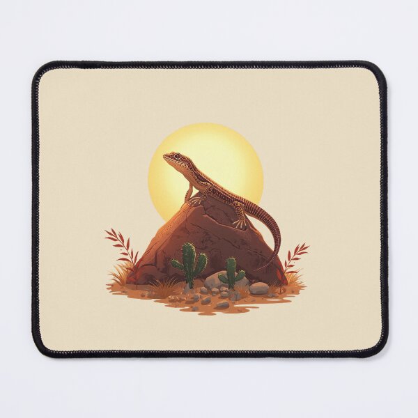 Item preview, Red Eyed Skink Desert Sunset Clean Nature Illustration designed and sold by Willow & Ink.
