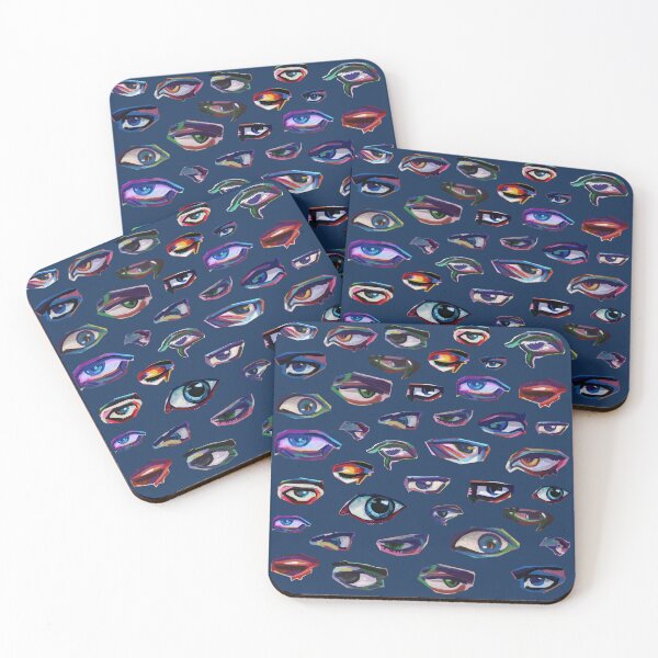 Item preview, Eyes pattern (blue) - traditional/digital mix designed and sold by Viggorbiggor.