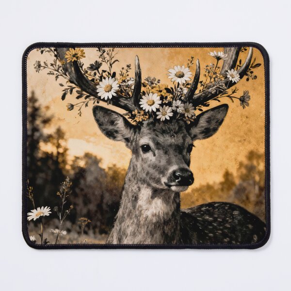 Item preview, Stag with floral antlers designed and sold by paulrommer.