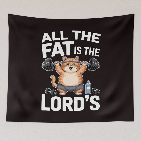 Item preview, All The Fat Is The Lord's – Funny Christian Workout Gym Lover Design designed and sold by Redgiant87x.
