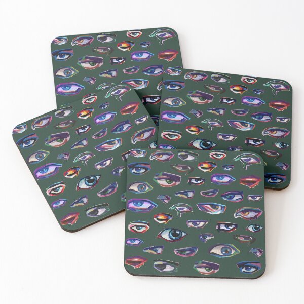 Item preview, Copy of Eyes pattern (green) - traditional/digital mix designed and sold by Viggorbiggor.