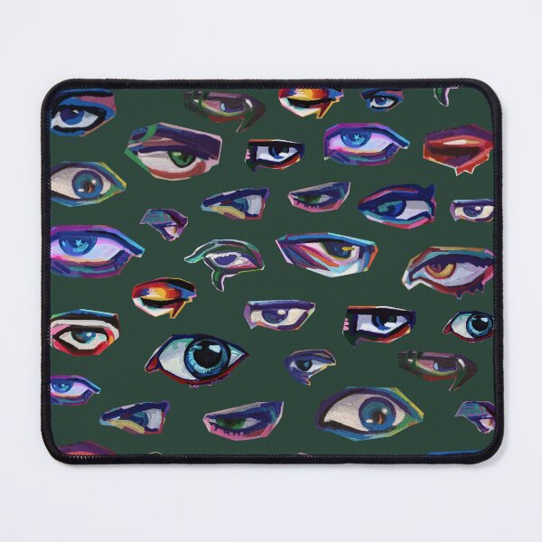 Item preview, Copy of Eyes pattern (green) - traditional/digital mix designed and sold by Viggorbiggor.
